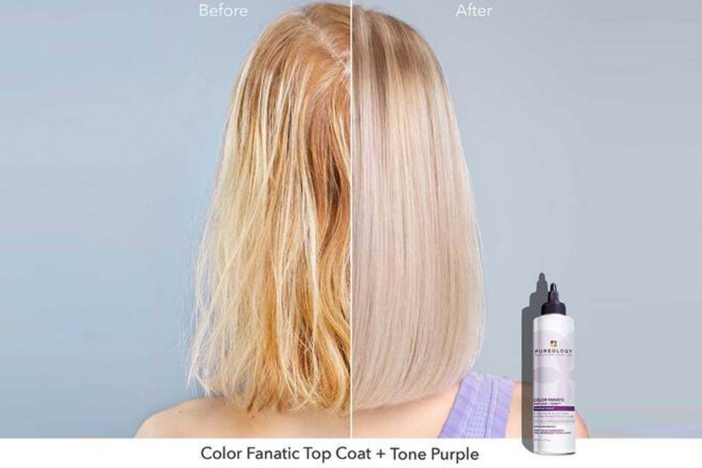 Pureology colour fanatic top coat and tone before and after