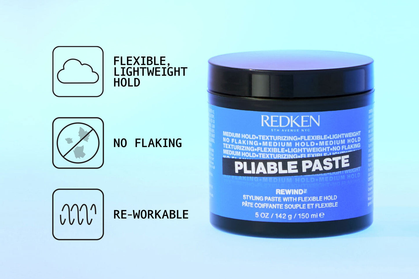 Key facts for redken pliable paste