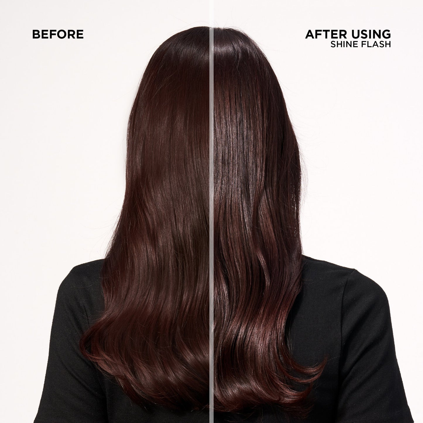 Redken shine flash, glass like shine spray 150ml. Before and after using photo