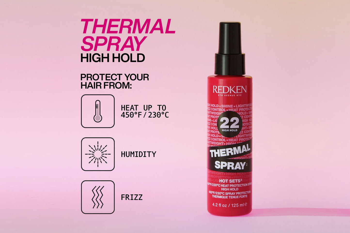 Redken thermal spray high hold. Previously called Hot Sets. 125ml