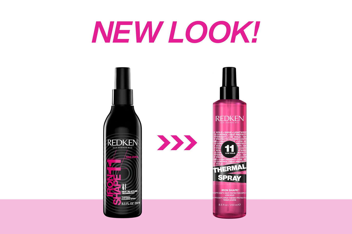 Redken iron shape showing that its now called redken thermal spray low hold