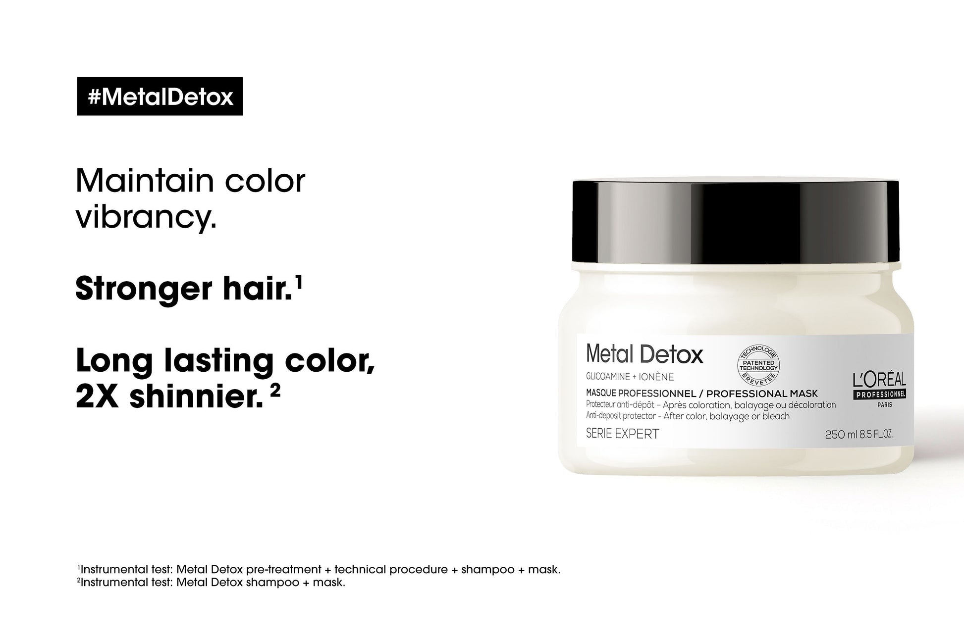 L'Oreal Metal Detox hair mask  with product facts