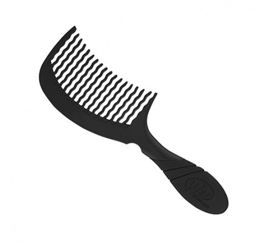 The wet brush detangling comb in the colour black
