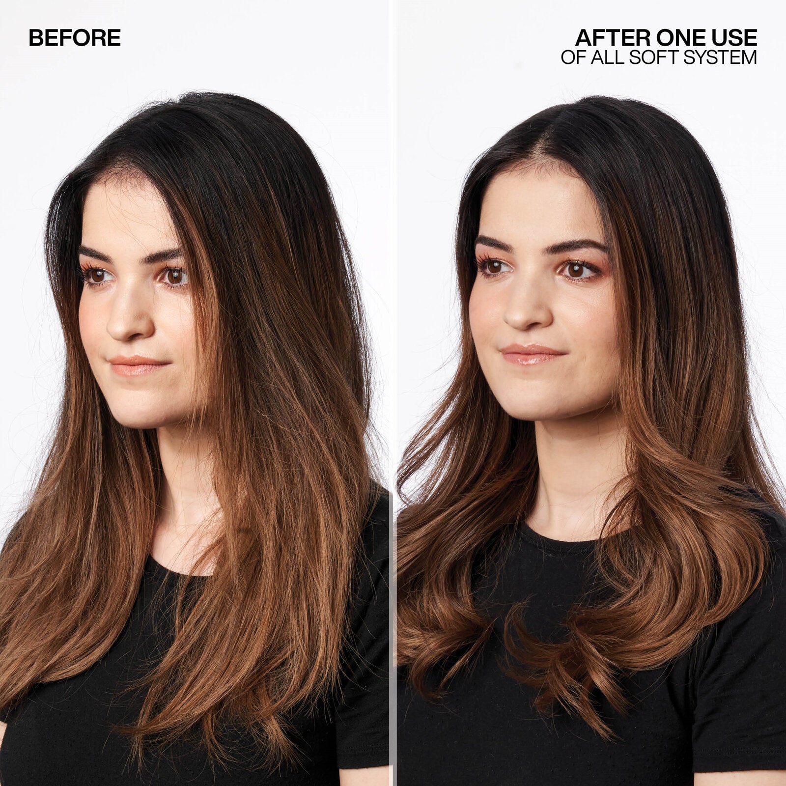 Redken all soft before and after