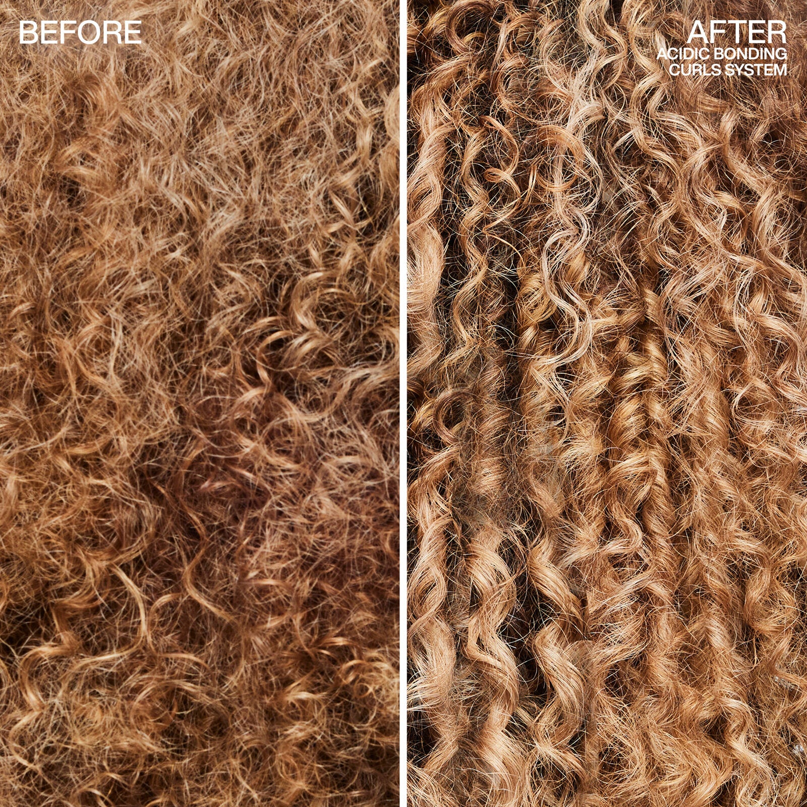 Redken acidic bonding curls range before and after
