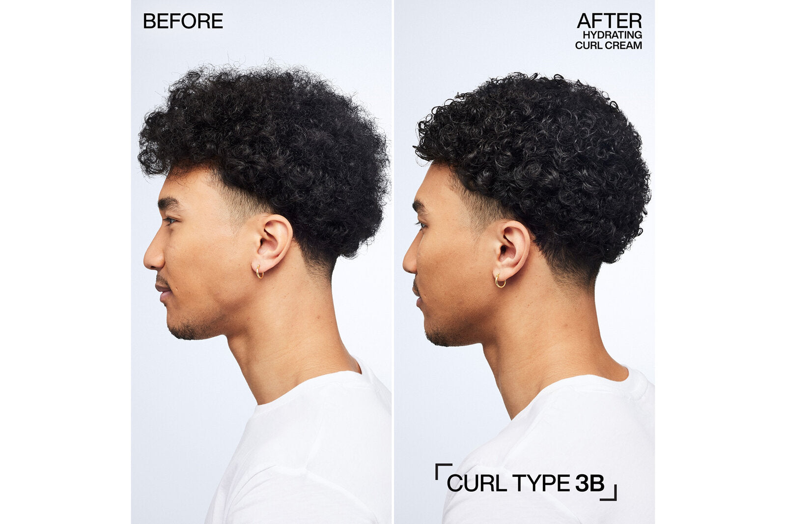 Redken hydrating curl cream before and after curl type 3b 