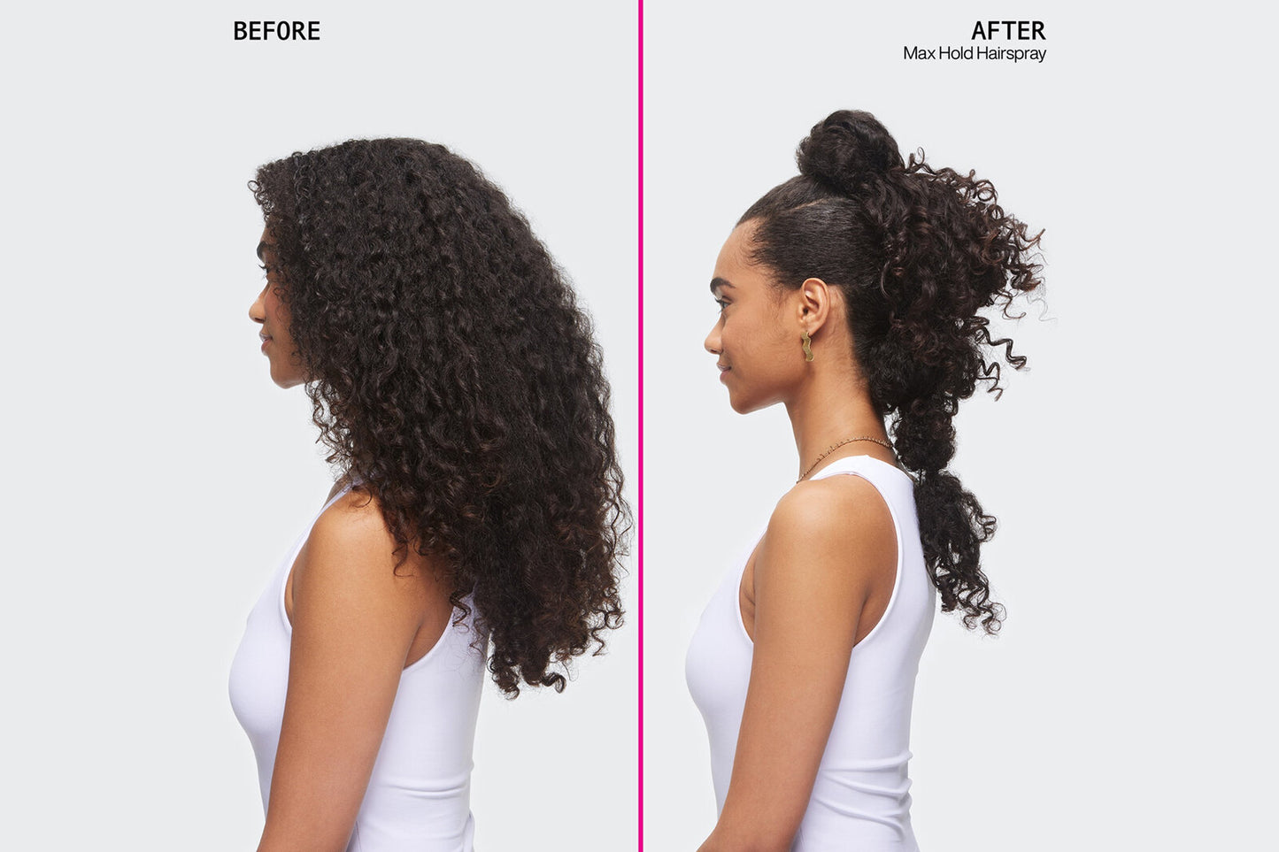 Redken max hold hair spray before and after