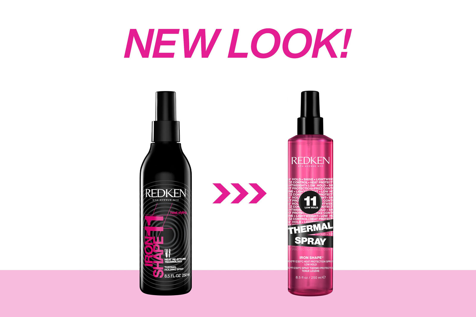 Redken iron shape showing that its now called redken thermal spray low hold